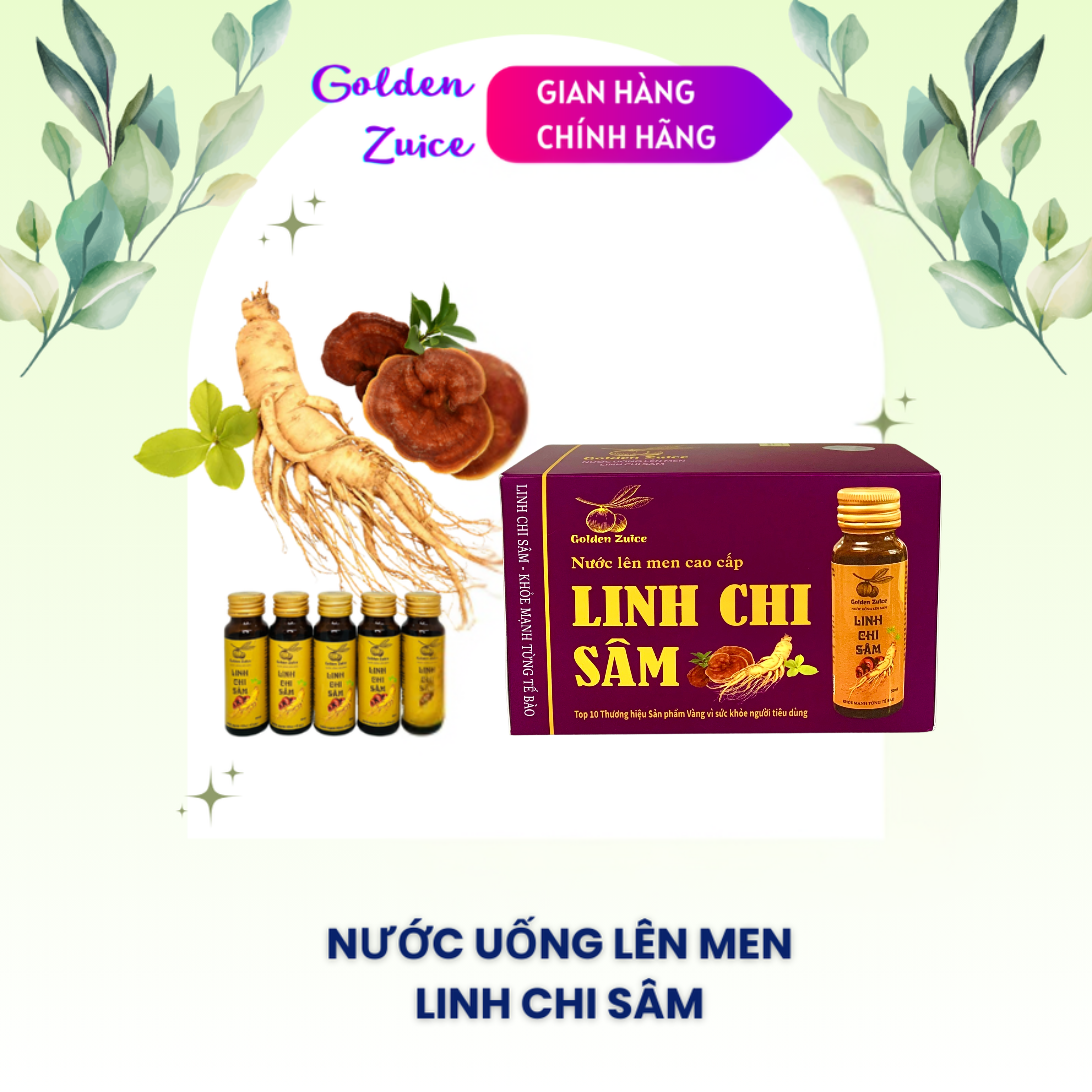 Nước uống lên men Linh chi sâm