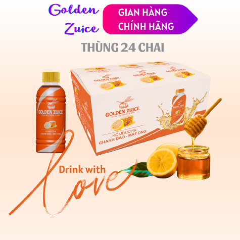 Kombucha Chanh đào – Mật ong thùng 24 chai