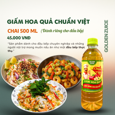 Giấm hoa quả Chuẩn Việt Dành riêng cho Đầu Bếp 500ML