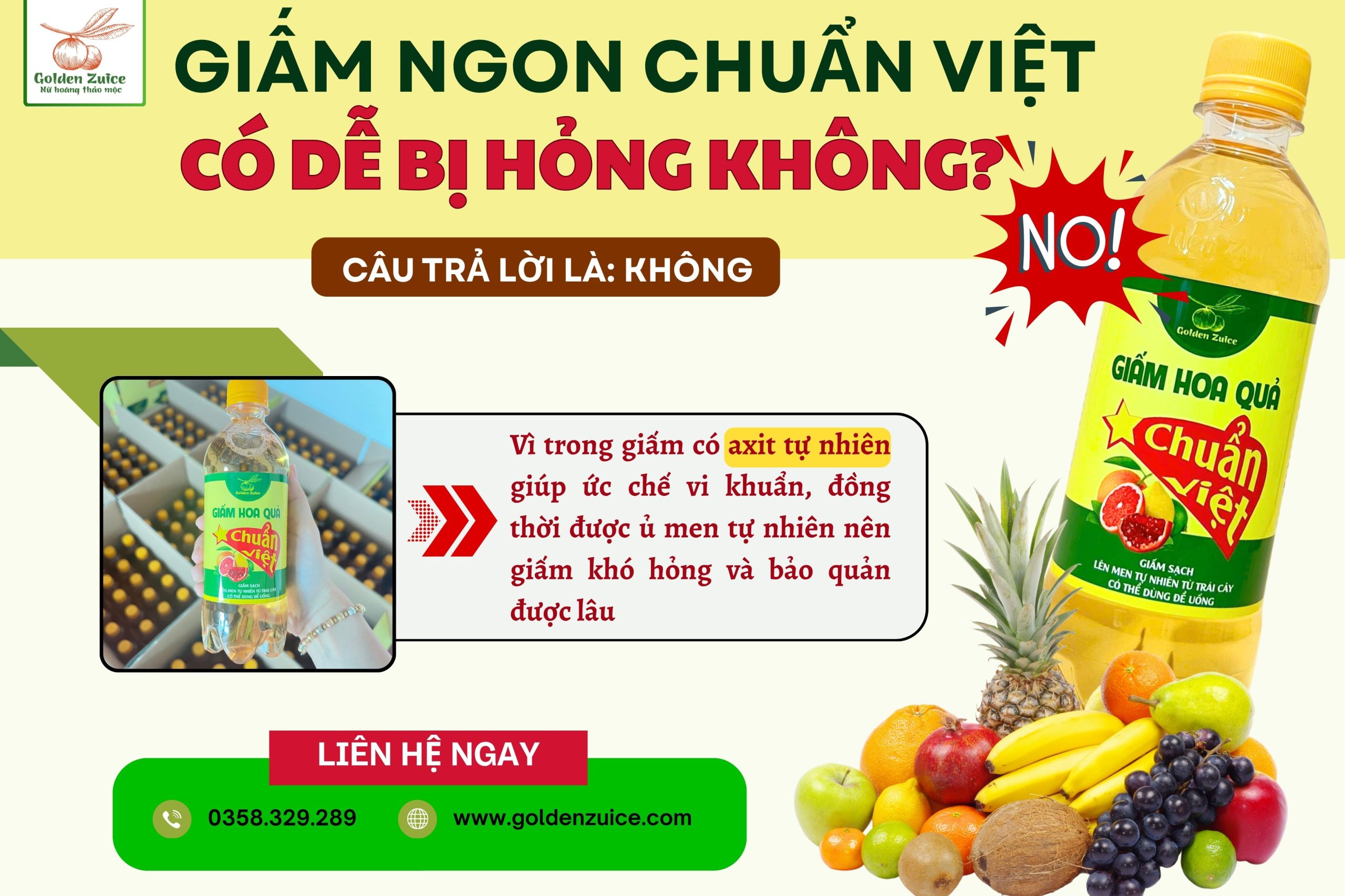 GIẤM LÊN MEN TỰ NHIÊN CÓ DỄ HỎNG KHÔNG?