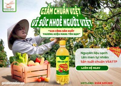 🏭 Bạn đang tìm đối tác sản xuất giấm trái cây uy tín cho thương hiệu của mình? Liên hệ ngay với Chuẩn Việt!