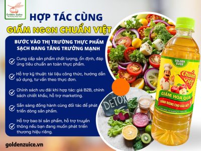 Hợp tác cùng Giấm Ngon Chuẩn Việt – Bước vào Thị trường Thực phẩm Sạch Đang Tăng Trưởng Mạnh
