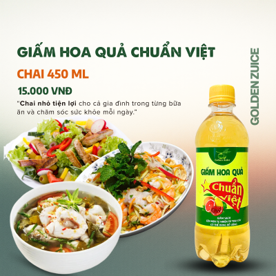 Giấm hoa quả Chuẩn Việt 450ML