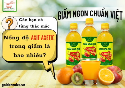 🧪 Nồng độ axit acetic trong giấm ăn – yếu tố quyết định chất lượng và độ an toàn