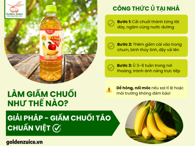 🍌 Làm giấm chuối như thế nào? – Và vì sao nhiều người chọn Giấm Chuối Táo Chuẩn Việt thay vì tự làm