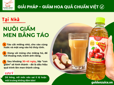🍎 Cách nuôi giấm men tại nhà bằng táo – và Giải pháp chuẩn sạch từ Chuẩn Việt