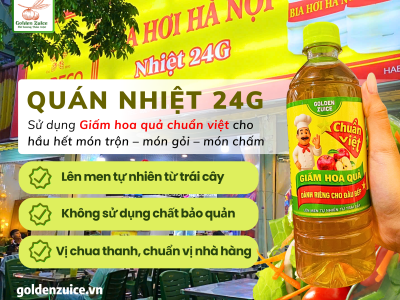 Giấm Hoa Quả Chuẩn Việt – Giải pháp toàn diện mà bếp chuyên nghiệp tin dùng