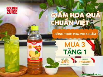 Cách pha Giấm Dứa Muối đẹp – xịn – healthy theo phong cách bartender