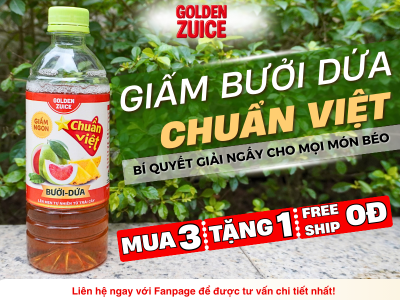 GIẤM BƯỞI/DỨA CHUẨN VIỆT – GIẢI PHÁP “HẾT NGẤY – NHẸ BỤNG” SAU MỌI BỮA ĂN 🍊🍍